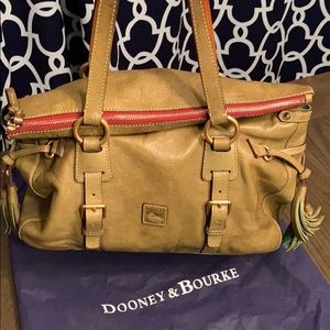 Dooney and Bourke Double Strap Tassel Satchel